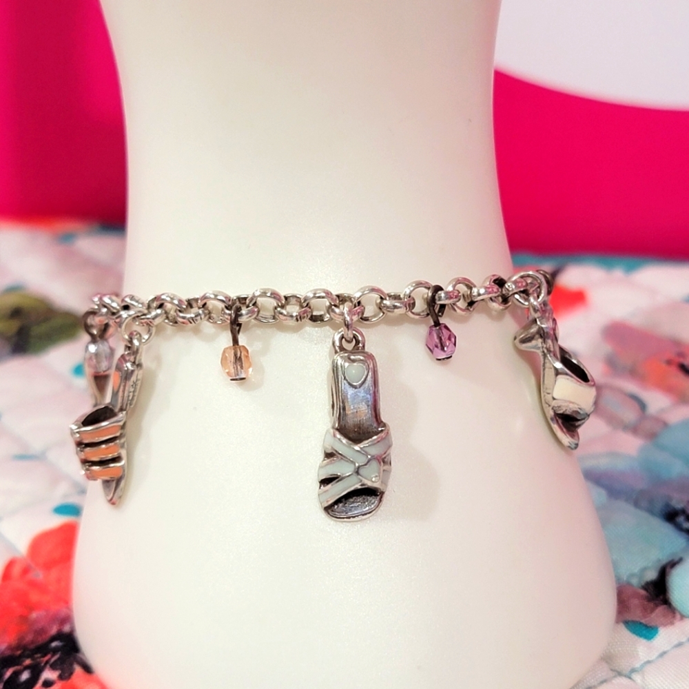 RETIRED BRIGHTON MULTI FLIP-FLOP CHARM BRACELET